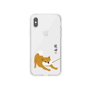 abbi FRIENDS iPhone XS／ X しばたさんクリアケース イヤイヤ