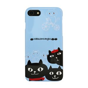 abbi FRIENDS iPhone8／7 ネコマンジュウケース スケッチ ブルー