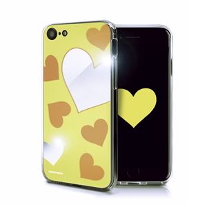 dreamplus iPhone8／7 Heart MIRROR CASE イエロー