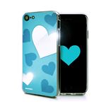 dreamplus iPhone8／7 Heart MIRROR CASE ブルー