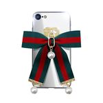 dreamplus iPhone8／7 Mirror Ribbon Case グリーン／レッド