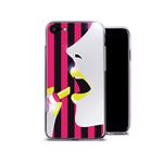 dreamplus iPhone8／7 STRIPE MIRROR CASE イエローリップ