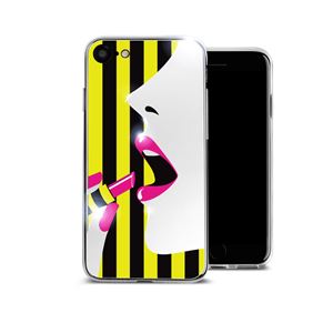 dreamplus iPhone8／7 STRIPE MIRROR CASE ピンクリップ