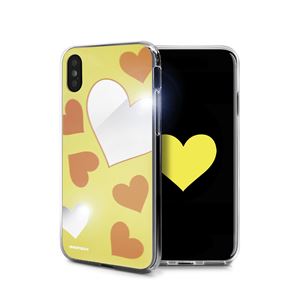 dreamplus iPhone XS ／ X Heart MIRROR CASE イエロー