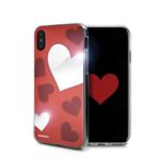 dreamplus iPhone XS ／ X Heart MIRROR CASE レッド