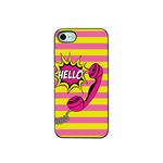 Dparks iPhone8／7 ブラックケース Hello ピンク