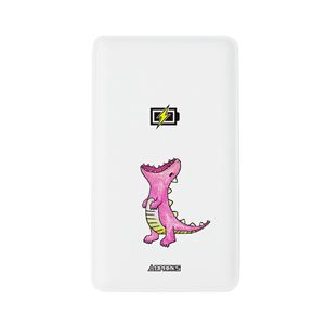 Dparks モバイルバッテリー 10000mAh はらぺこザウルス ピンク