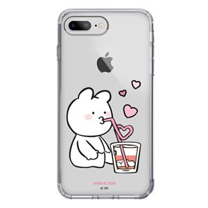 DK iPhone 8Plus／7Plus すこぶる動くウサギ クリアケース TJ-002