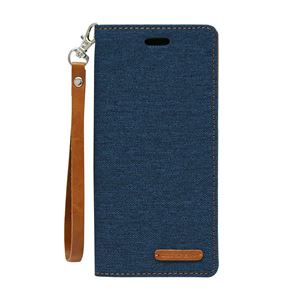 GOOSPERY Galaxy S9 Canvas Flip Case ネイビー