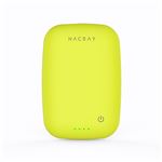 HACRAY ワイヤレス充電器+モバイルバッテリー Cable-Free Mobile Battery イエローグリーン