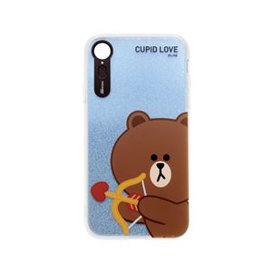 LINE FRIENDS iPhone XR LIGHT UP CASE CUPID LOVE ブラウンキューピッド