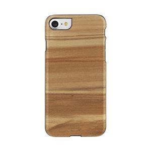 Man＆Wood iPhone8／7 天然木ケース Cappuccino ブラックフレーム