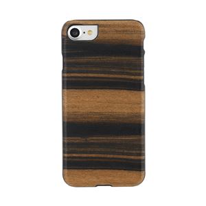 Man＆Wood iPhone8／7 天然木ケース Ebony ブラックフレーム