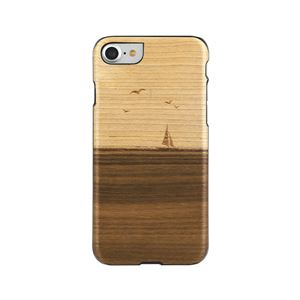 Man＆Wood iPhone8／7 天然木ケース Mare ブラックフレーム