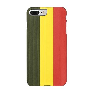 Man＆Wood iPhone8Plus／7Plus 天然木ケース Reggae ブラックフレーム