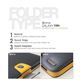Z155GT★Galaxy Tab/ギャラクシー タブ●本革●レザーケースColor Edge【スタンド付き】 -Yellow Gray - 縮小画像2