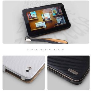 Galaxy Tab/饯  Carbon Leather Caseܳס White4