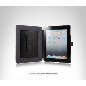 iPAD2 Prestige Genuine Carbon Leather case Black2