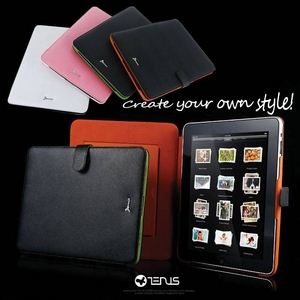 Z162iP★iPAD1 天然革 Color Layered Case 【スタンド付き】Pink White