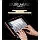 Z163iP★iPAD1 天然革 Color Layered Case 【スタンド付き】White Black - 縮小画像5