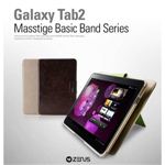 Z370GT2★GALAXY TAB10.1★ MASSTIGE BASIC BAND SERIES ●2段スタンド＆バックバンド付き-Black Choco