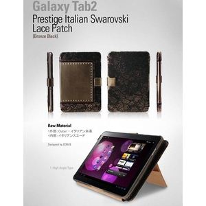 GALAXY Tab 10.1 LTE SC-01DPrestige Italian Swarovski Lace Patch Bronze Blackڥꥢܳס۲2