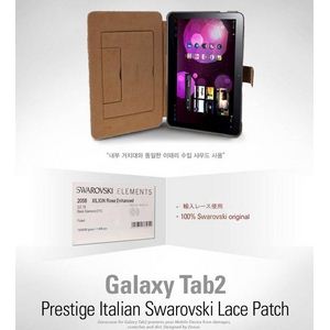 GALAXY Tab 10.1 LTE SC-01DPrestige Italian Swarovski Lace Patch Bronze Blackڥꥢܳס۲4