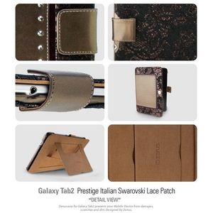 GALAXY Tab 10.1 LTE SC-01DPrestige Italian Swarovski Lace Patch Bronze Blackڥꥢܳס۲6