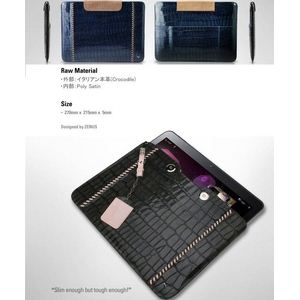 GALAXY Tab 10.1 LTE SC-01DPrestige Italian Hand Stitch Pouchŷꥢ-Royal Navy3