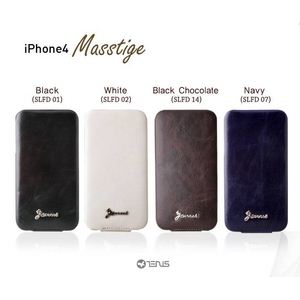 Z239i4★iPhone4S / iPhone4 対応ケース 高級感UP! Masstige Forder White - 拡大画像