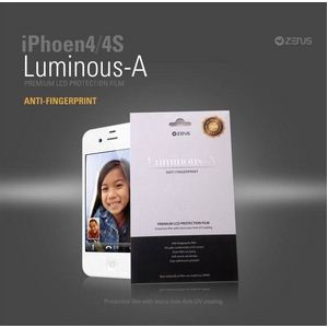 Z480i4S★iPhone4S／iPhone4 LUMINOUS-A PREMIUM PROTECTION FILMプレミアム液晶保護フィルム - 拡大画像