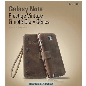 Z997GNT★“GALAXY Note SC-05D”Vintage Diaryケース●100％イタリアン本革● - 拡大画像