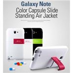 Z1005GNT★GALAXY Note SC-05Dケース WhiteBlue Capsule Stand Slide スタンド付 
