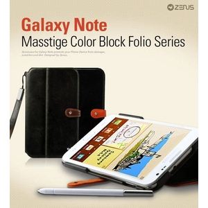 Z996GNT★GALAXY Note SC-05Dケース Khaki Masstige Color Block Folio　スタンド付　手帳タイプ 