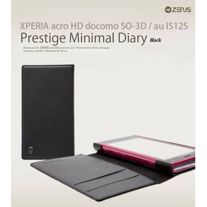Z1013XH★XPERIA acro HDケース docomo SO-3D / au IS12S★ Prestige Minimal Diary