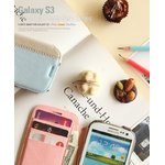 Z1254GS3★Galaxy S3 Zenus Masstige E-note diary series （ギャラクシーケース）キャメル