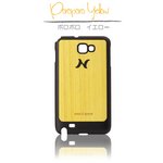 【I1236GNT】天然木で作られたGalaxy Note（ギャラクシーノート）ケース wood-fit Poroporo Yellow