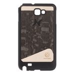 【I1244GNT】天然木で作られたGalaxy Note（ギャラクシーノート）ケース wood-fit Harmony Carvalho Nero