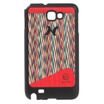 【I1245GNT】天然木で作られたGalaxy Note（ギャラクシーノート）ケース wood-fit Harmony Silvia's Check