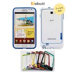 W1213GNT【WHITE+GREEN】Galaxy Note（ギャラクシーノート）ケース Walnutt Bumper Series