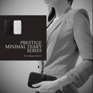 Galaxy Note 2 Prestige Minimal Diary Series　本革　手帳タイプ ブラック