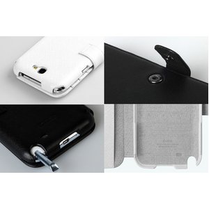 Galaxy Note 2 Prestige Minimal Diary Series　本革　手帳タイプ ホワイト