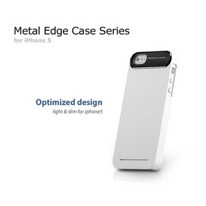 【iPhone5　ケース★iPhone5 Metal Edge case Z1608i5 ホワイト - 拡大画像