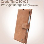 【zenus】(Xperia Z SO-02Eケース)プレステージ ビンテージ ダイアリー Z1762XZ[イタリアン天然本革]
