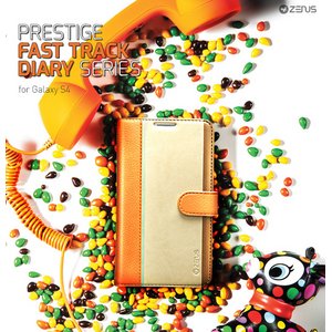 ★docomo【GALAXY S4 SC-04E】Zenus Masstige Fast Track Diary（マステージ ファストトラックダイアリー） レザーケース☆ オレンジ