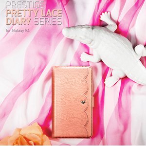 docomo【GALAXY S4 SC-04E】Zenus Masstige Pretty Lace Diary（マステージ プリティレースダイアリー） レザーケース☆ ピンク