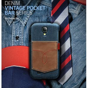 docomo【GALAXY S4 SC-04E】Masstige Denim Vintage Pocket Bar（マステージ デニムビンテージ風ポケット） Z2049GS4 - 拡大画像