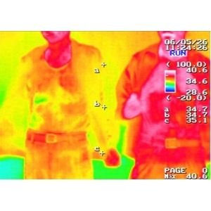 空調服サーモビューワ画像