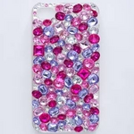 iphone4＆4S　デコケース　ハンドメイド　パステルストーン