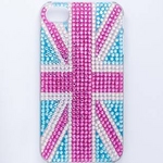 iphone4&4S デコケース ハンドメイド ユニオンジャック スワロフスキー